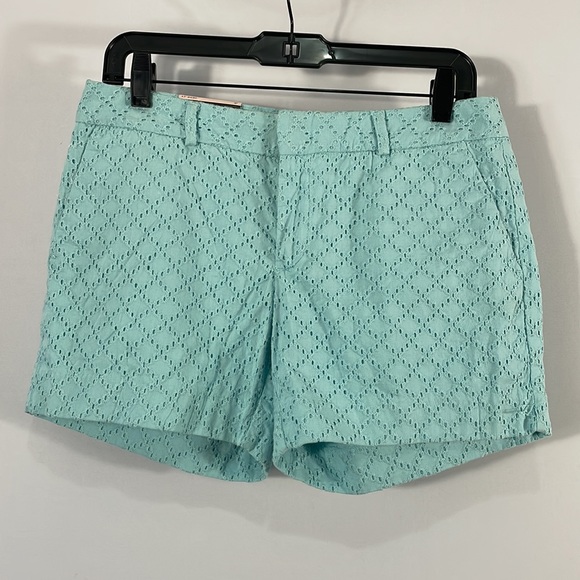Banana Republic Turquoise eyelet,shorts, small,size 4, NWT - Picture 7 of 10